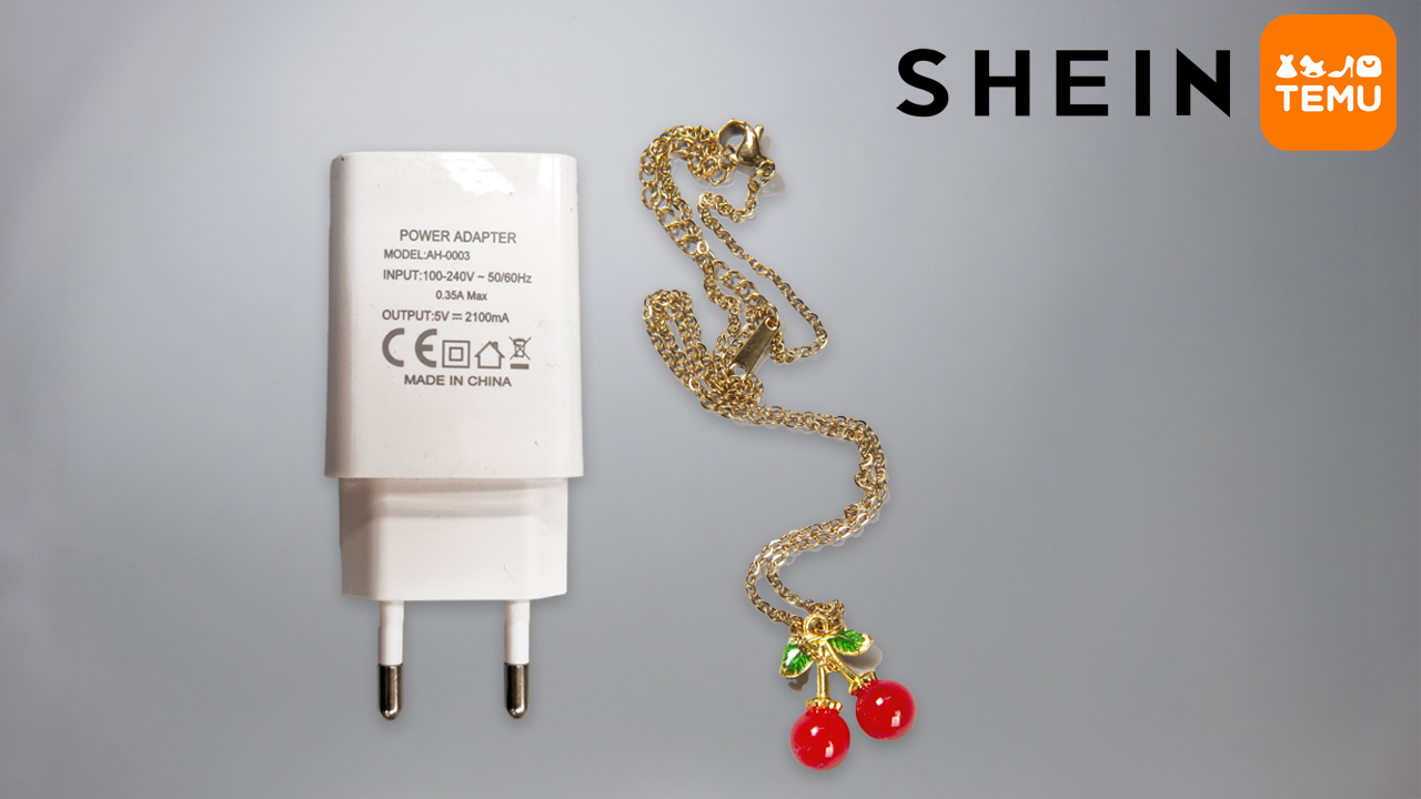 Productos peligrosos Temu y Shein - collar y cargador